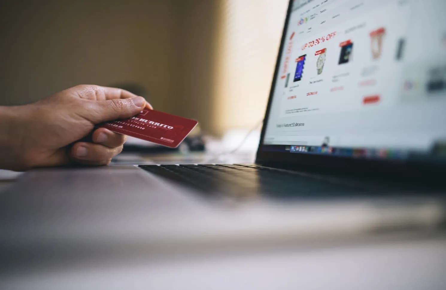 customer paying online with credit card