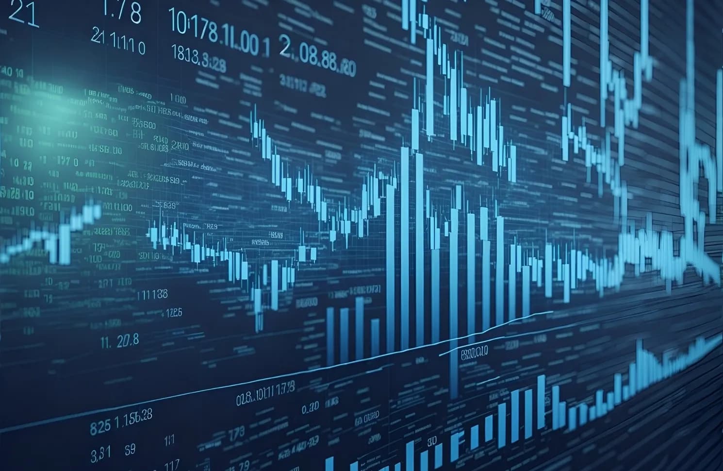 data graph representing embedded finance using ai