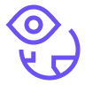 eye with globe icon