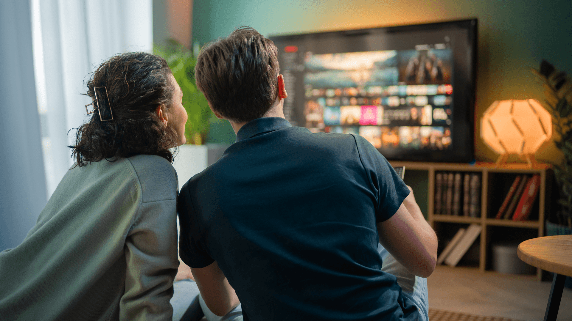 pair watching tv