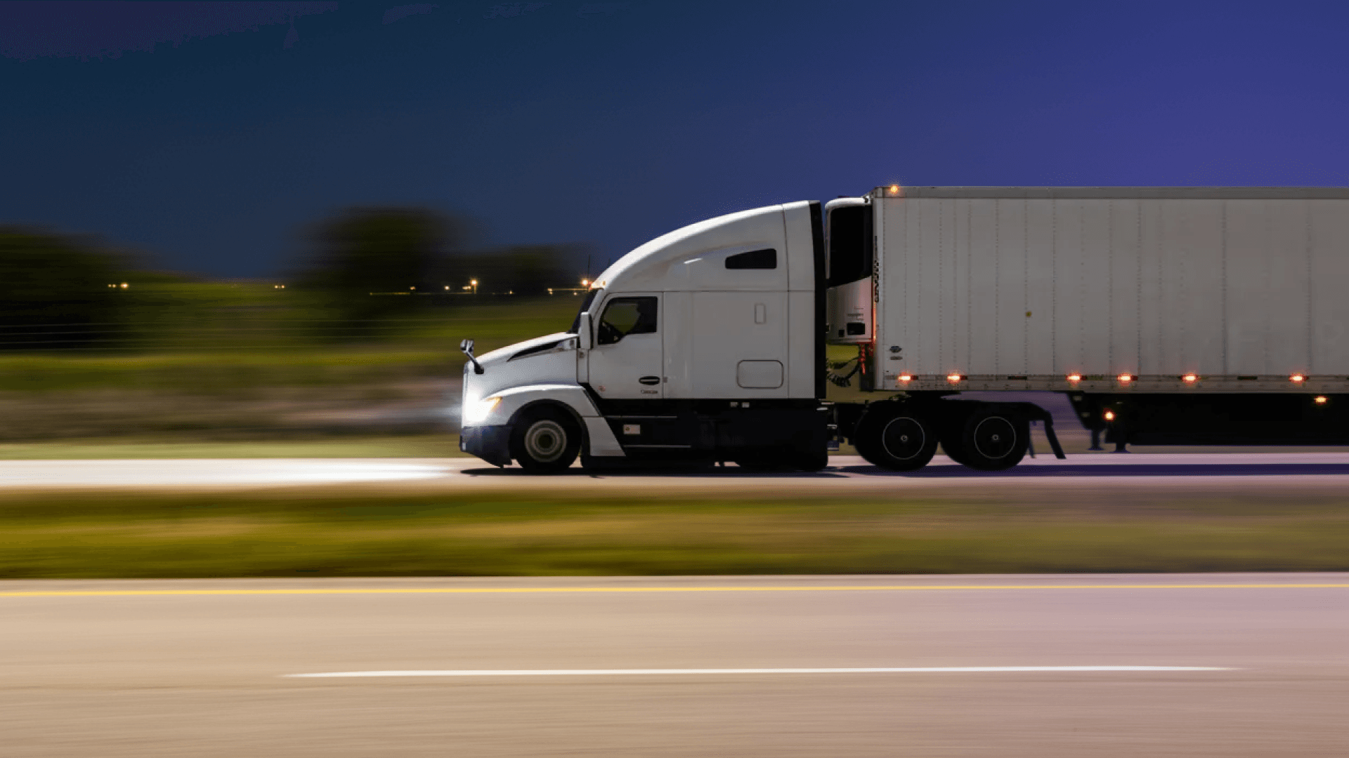 transport truck on road