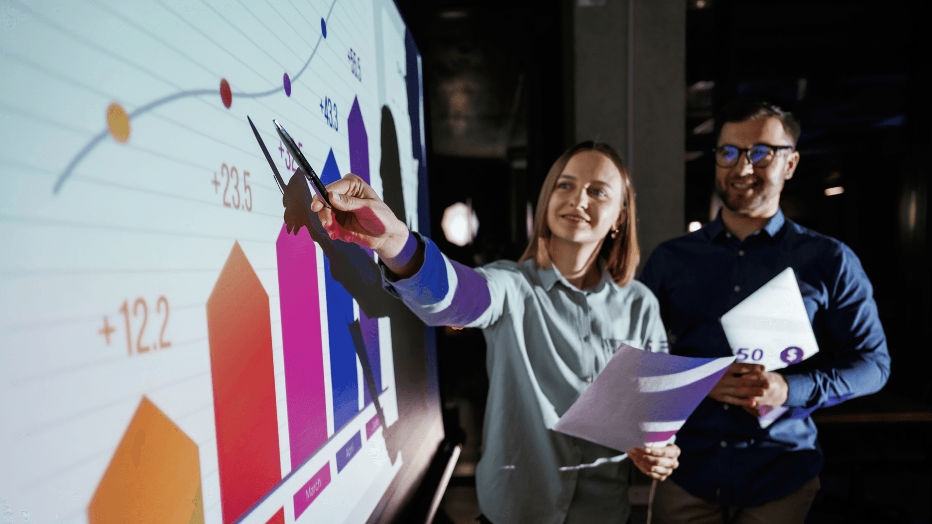 data scientists presenting