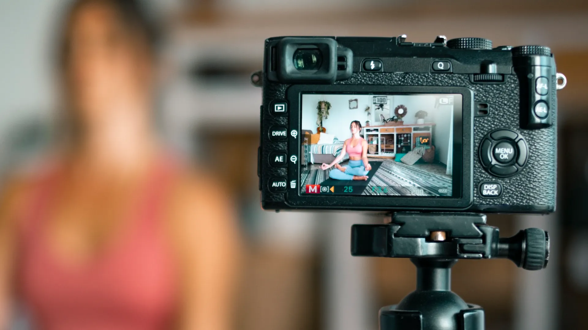 influencer on camera