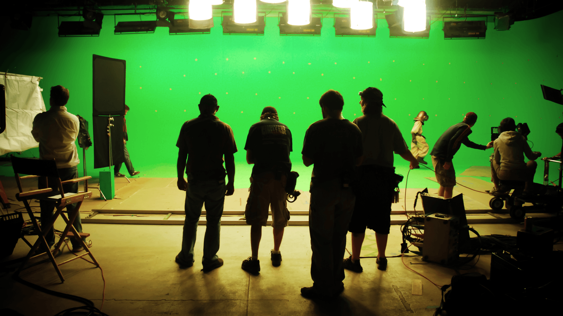 on-set green screen