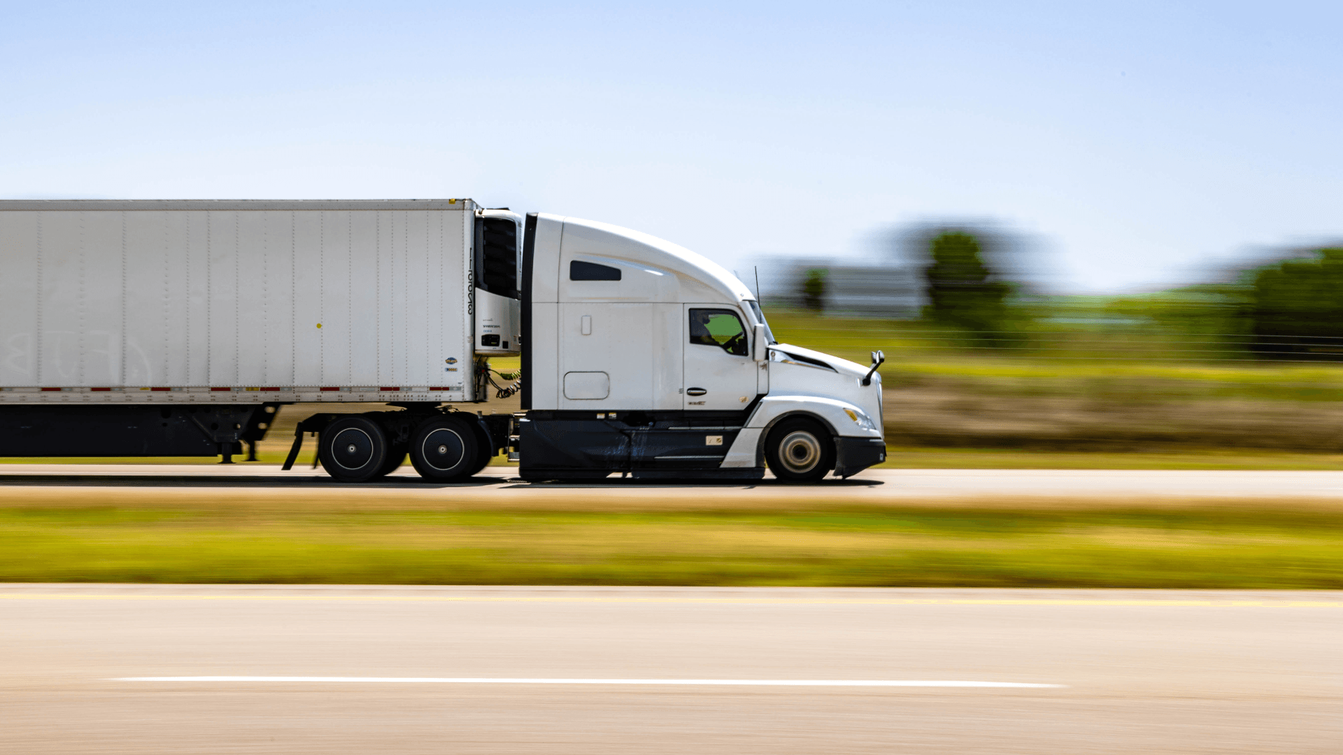 white transport truck